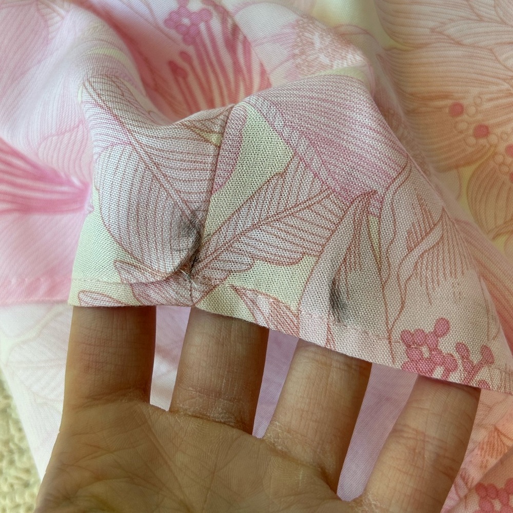 GAP Maternity Pink Floral Smocked Tiered Maxi Sun Dress Comfortable Bright - Picture 11 of 11